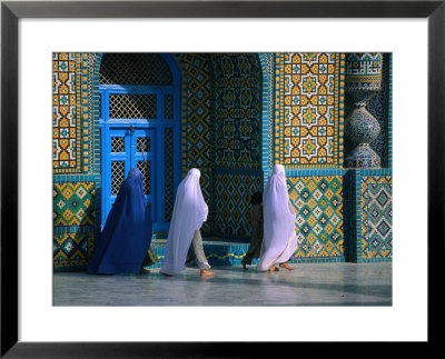 Worshippers Visiting Shrine Of Hazrat Ali (Blue Mosque), Mazar-E Sharif, Afghanistan by Stephane Victor Pricing Limited Edition Print image