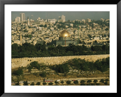 Old Jerusalem, The Dome Of The Rock And The Ancient City Wall by Joel Sartore Pricing Limited Edition Print image