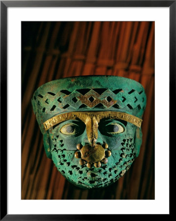 Moche, Death Mask, Burials, Huaca Dos Cabezas-Jecetepeque, Peru by Kenneth Garrett Pricing Limited Edition Print image