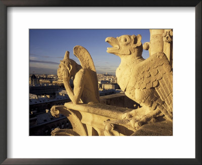 Gargoyles Of The Notre Dame Cathedral, Paris, France by David Barnes Pricing Limited Edition Print image
