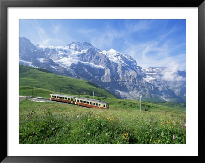 Jungfrau Railway And The Jungfrau, 13642 Ft., Bernese Oberland, Swiss Alps, Switzerland by Hans Peter Merten Pricing Limited Edition Print image