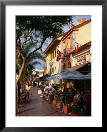 Cafe Along State Street, Santa Barbara, California, Usa by Stephen Saks Pricing Limited Edition Print image