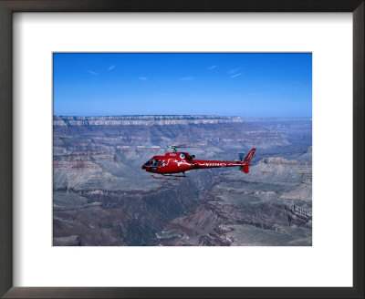 Sightseeing Helicopter Over Canyon, Grand Canyon National Park, Arizona by Lee Foster Pricing Limited Edition Print image