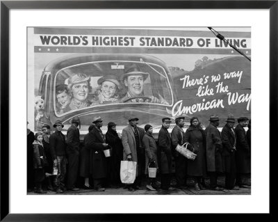 African American Flood Victims Lined Up To Get Food And Clothing From Red Cross Relief Station by Margaret Bourke-White Pricing Limited Edition Print image