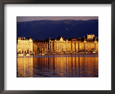Quai Du Mont-Blanc, Sunrise On Lake Geneva, Geneva, Switzerland by Witold Skrypczak Pricing Limited Edition Print image