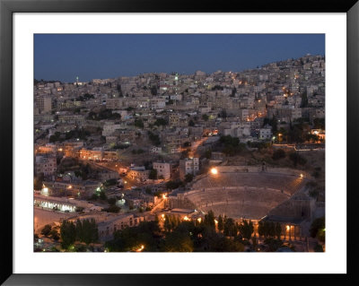 Roman Theatre At Night, Amman, Jordan, Middle East by Christian Kober Pricing Limited Edition Print image