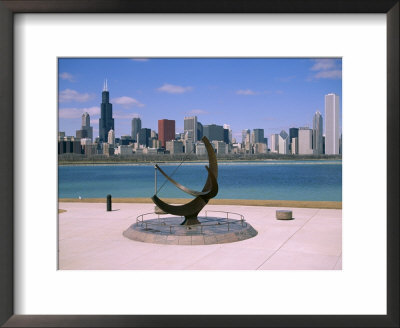 City Skyline And Lake Michigan From The Adler Planetarium, Chicago, Illinois, North America by Jenny Pate Pricing Limited Edition Print image