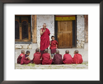 Buddhist Monks, Karchu Dratsang Monastery, Jankar, Bumthang, Bhutan by Angelo Cavalli Pricing Limited Edition Print image