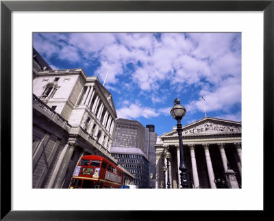 Bank Of England And The Royal Exchange, City Of London, London, England, United Kingdom by Jean Brooks Pricing Limited Edition Print image