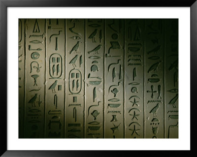 Egyptian Hieroglyphics Decorate The Walls Of The Tomb Of King Pepi I by Kenneth Garrett Pricing Limited Edition Print image