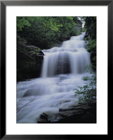 Upper Cascades Falls Flows Down A Mountain In Hanging Rock State Park by Raymond Gehman Pricing Limited Edition Print image