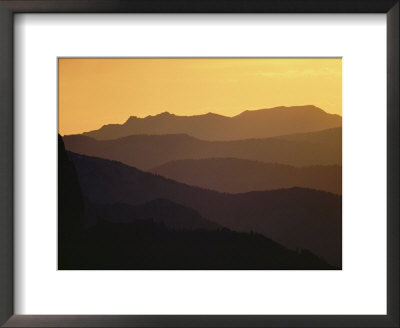 Silhouetted Mountains In Hues Of Gray Under A Twilight Sky by Michael S. Quinton Pricing Limited Edition Print image