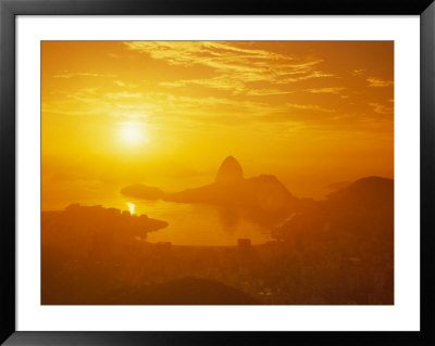 Sunrise Over Rio De Janeiro And Sugar Loaf Mountain by Richard Nowitz Pricing Limited Edition Print image