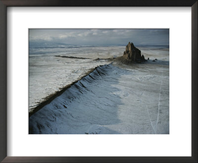 Aerial View Of Ship Rock In The Snow by Paul Chesley Pricing Limited Edition Print image