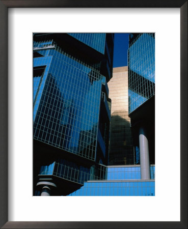 Architectural Detail Of Lippo Centre And Far East Financial Center, Hong Kong by Bill Wassman Pricing Limited Edition Print image
