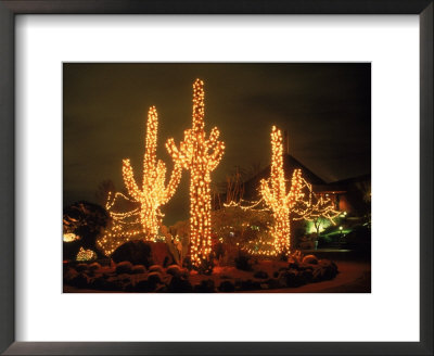 Cacti Decorated For Christmas, Phoenix, Az by Ewing Galloway Pricing Limited Edition Print image