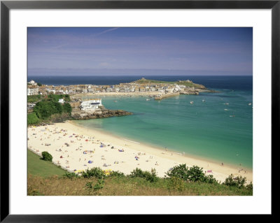 Porthminster Beach And Harbour, St. Ives, Cornwall, England, United Kingdom, Europe by Gavin Hellier Pricing Limited Edition Print image