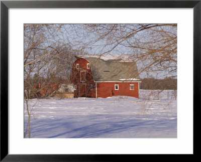 Barn And Snow Scene, Gimli, Manitoba by Keith Levit Pricing Limited Edition Print image