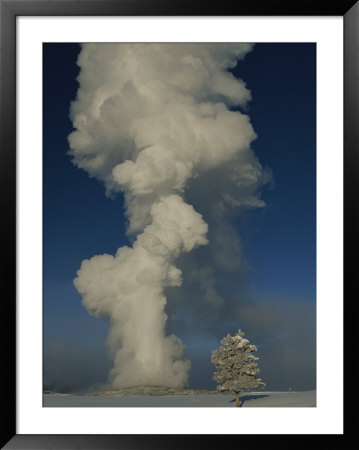 Old Faithful Geyser In Winter, Yellowstone National Park by Norbert Rosing Pricing Limited Edition Print image