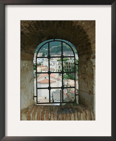 Castello Ruffo, Town View From Castle Window, Scilla, Calabria, Italy by Walter Bibikow Pricing Limited Edition Print image