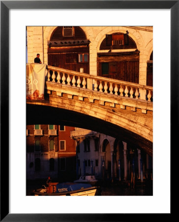 Detail Of Ponte Di Rialto And Buildings Along Grand Canal, Venice, Italy by Damien Simonis Pricing Limited Edition Print image