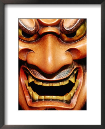 Detail Of Noh Mask, Kyoto, Japan by Frank Carter Pricing Limited Edition Print image