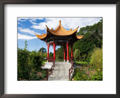 Pagoda In Kunming Garden, Pukekura Park, New Plymouth, Taranaki, North Island, New Zealand by David Wall Pricing Limited Edition Print image