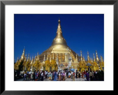 People Outside Shwedagon Pagoda, Yangon, Myanmar (Burma) by Bill Wassman Pricing Limited Edition Print image