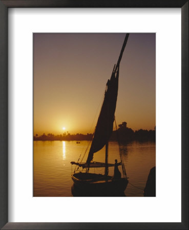 Sunset On The River Nile, Luxor, Egypt, North Africa, Africa by Robert Harding Pricing Limited Edition Print image