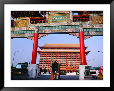 Entrance Gate To Hotel, Taipei, Taiwan by Tom Cockrem Pricing Limited Edition Print image