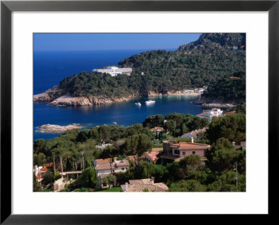 Town Of Aigua Blava And It's Hilltop Parador Nacional De La Costa Brava, Catalonia, Spain by Stephen Saks Pricing Limited Edition Print image