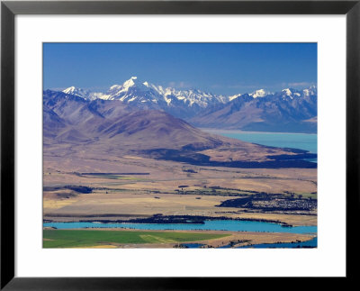 Aoraki, Mt Cook, Lake Pukaki, Twizel And Lake Ruataniwha, South Island, New Zealand by David Wall Pricing Limited Edition Print image