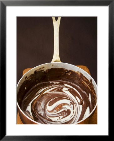 Melted Dark And White Chocolate In Pan by Anita Oberhauser Pricing Limited Edition Print image