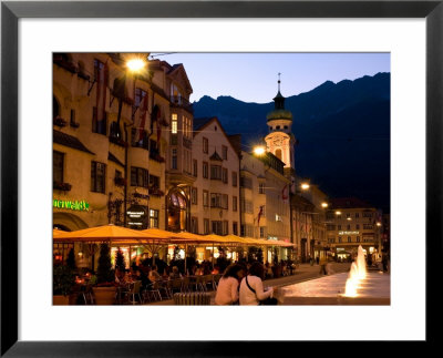 People Relaxing Along Maria Theresien Strasse, Innsbruck, Austria by Glenn Beanland Pricing Limited Edition Print image