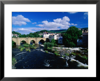 River Dee Flowing Under Bridge Through Town, Llangollen, United Kingdom by Anders Blomqvist Pricing Limited Edition Print image