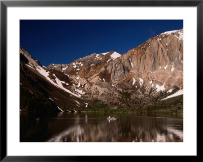 Lone Fisherman On Convict Lake Surrounded By Mountains, California, Usa by Stephen Saks Pricing Limited Edition Print image