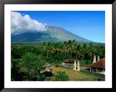Small Village At Base Of Gunung Agung Mountain Tulamben, Bali, Indonesia by Michael Aw Pricing Limited Edition Print image