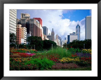 Flowered Park On S Michigan Ave, Chicago, Il by Mark Segal Pricing Limited Edition Print image