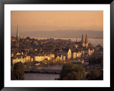 Sunset Over Zurich, Switzerland From Hotel Zurich by Richard Nowitz Pricing Limited Edition Print image
