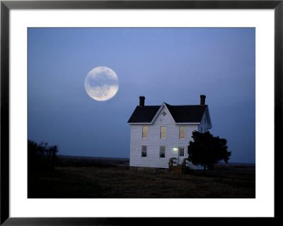 Moonrise Over A Solitary Building by Al Petteway Pricing Limited Edition Print image