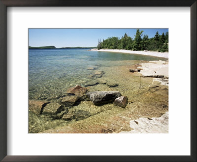North Shore Of Lake On Rocky Platform Of Forested Laurentian Shield, Lake Superior, Canada by Tony Waltham Pricing Limited Edition Print image