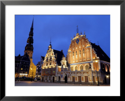 House Of The Blackheads At Night, Town Hall Square, Ratslaukums, Riga, Latvia, Baltic States by Gary Cook Pricing Limited Edition Print image