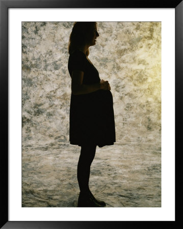 Pregnant Woman Seen In Profile by Sam Kittner Pricing Limited Edition Print image