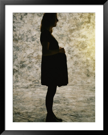 Pregnant Woman Seen In Profile by Sam Kittner Pricing Limited Edition Print image