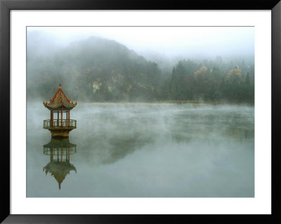 Lushan, China, Central Lake Pavilion by Yvette Cardozo Pricing Limited Edition Print image