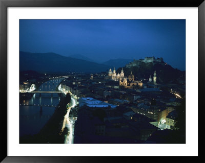Salzburg, Austria, Night View by George F. Mobley Pricing Limited Edition Print image