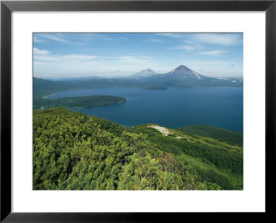 Aerial View Of Body Of Water Near Volcanic Mountains In Kamchatka by Klaus Nigge Pricing Limited Edition Print image