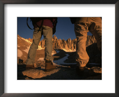 Hikers Look Toward The Peak Of Mount Whitney During And Ascent by Phil Schermeister Pricing Limited Edition Print image
