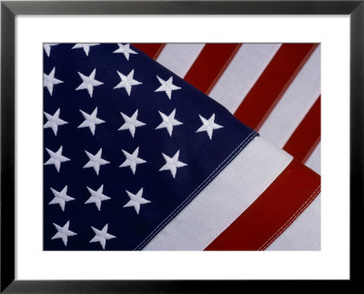 A Close-Up Of The Stars And Stripes Of An American Flag by Todd Gipstein Pricing Limited Edition Print image