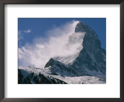 Snow Blows Off Of The Matterhorn Above Zermatt by Gordon Wiltsie Pricing Limited Edition Print image